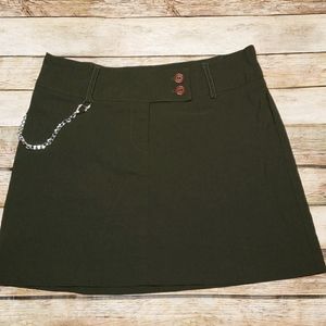 M&B - Olive Green Mini Skirt Size Medium